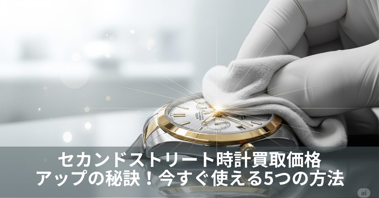 セカンドストリート時計買取価格アップの秘訣！今すぐ使える5つの方法