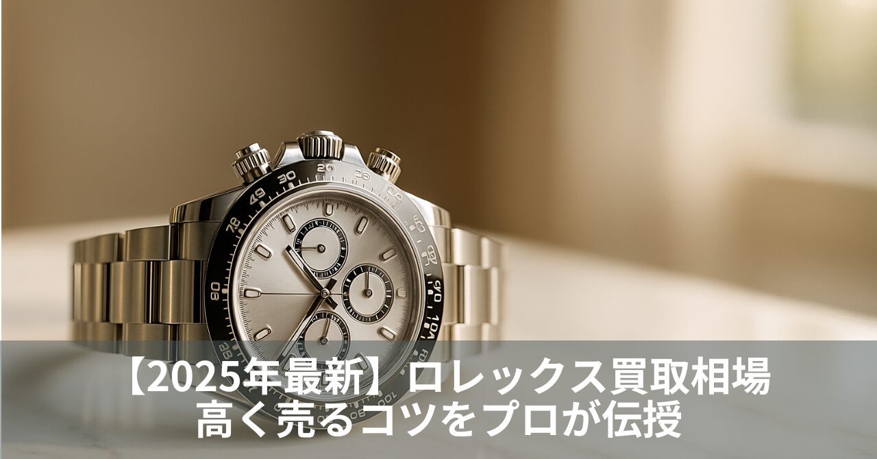 【2025年最新】ロレックス買取相場高く売るコツをプロが伝授