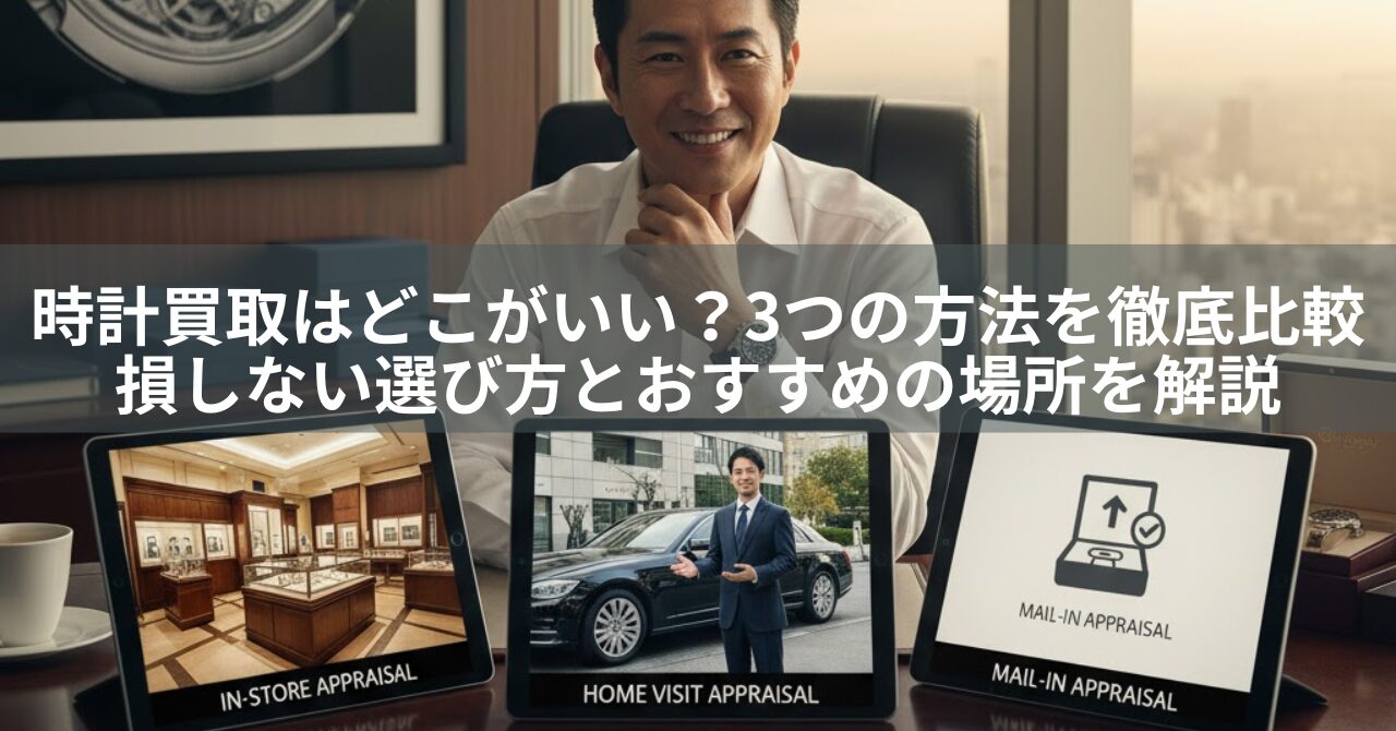 時計買取はどこがいい？3つの方法を徹底比較｜損しない選び方とおすすめの場所を解説