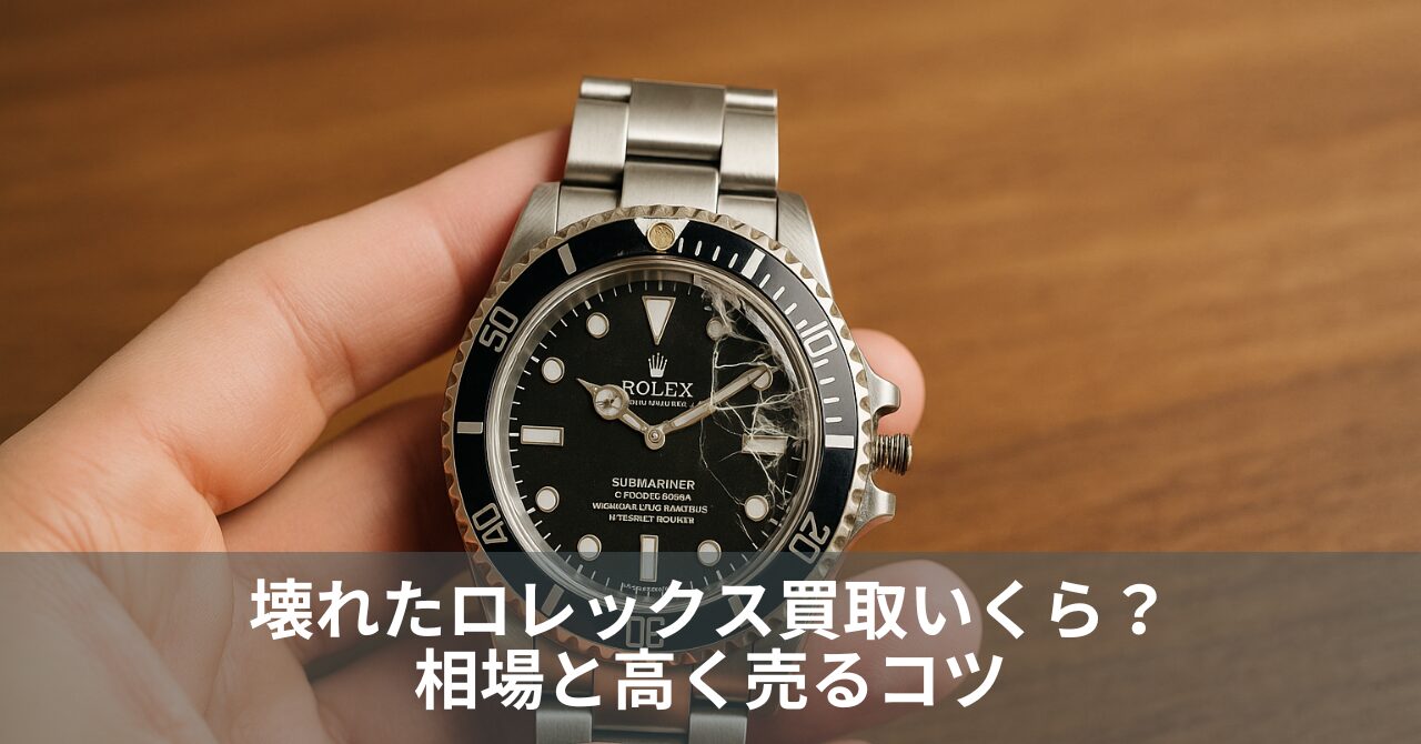 壊れたロレックス買取いくら？相場と高く売るコツ