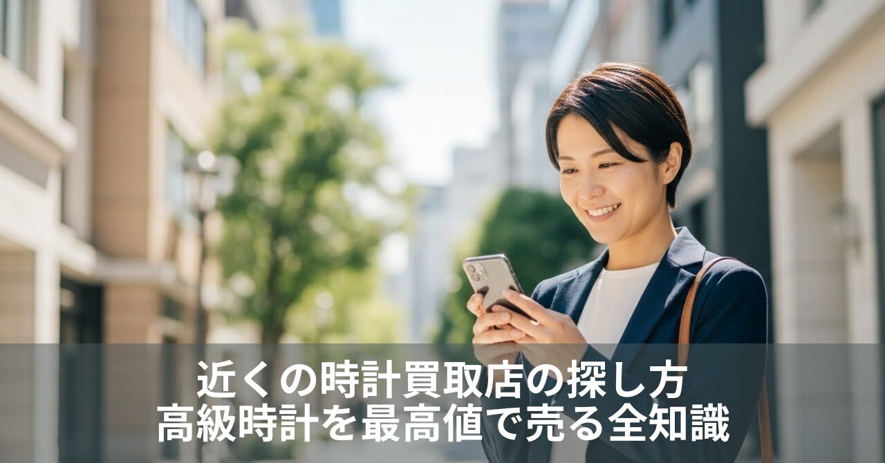 近くの時計買取店の探し方｜高級時計を最高値で売る全知識