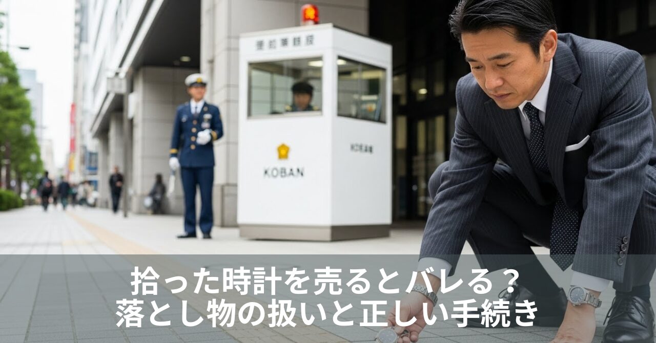 拾った時計を売るとバレる？落とし物の扱いと正しい手続き